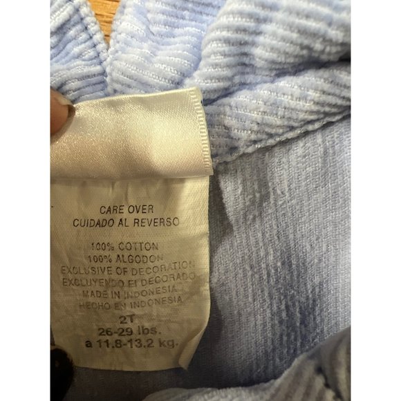 Carter’s Jumper Longsleeve Dress Girls Blue Corduroy Dress - Picture 5 of 5